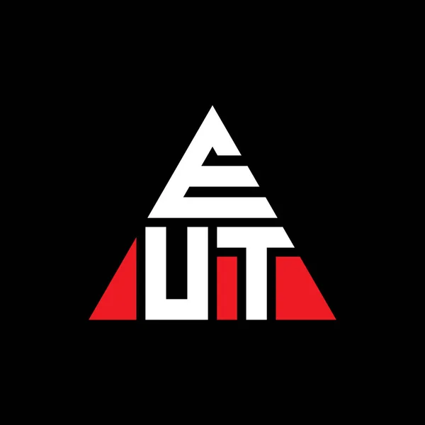 Eut Üçgen Harfli Logo Dizaynı Üçgen Şekilli Eut Üçgen Logo — Stok Vektör