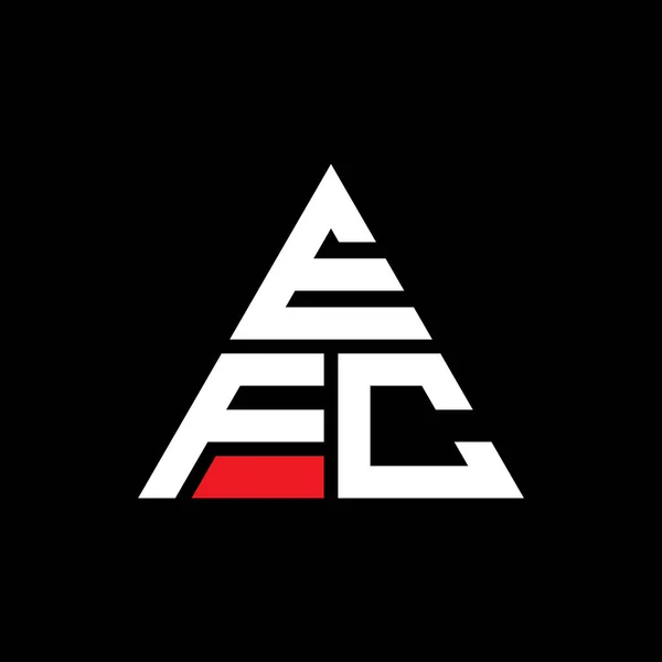 Efc Треугольник Письмо Дизайн Логотипа Треугольной Формы Монограмма Дизайна Логотипа — стоковый вектор