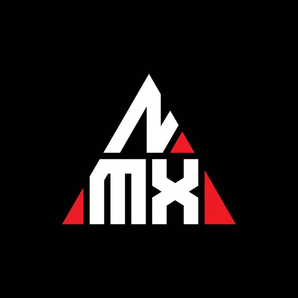 Nmx Triangle Letter Logo Design Triangle Shape Nmx Triangle Logo — Stock Vector