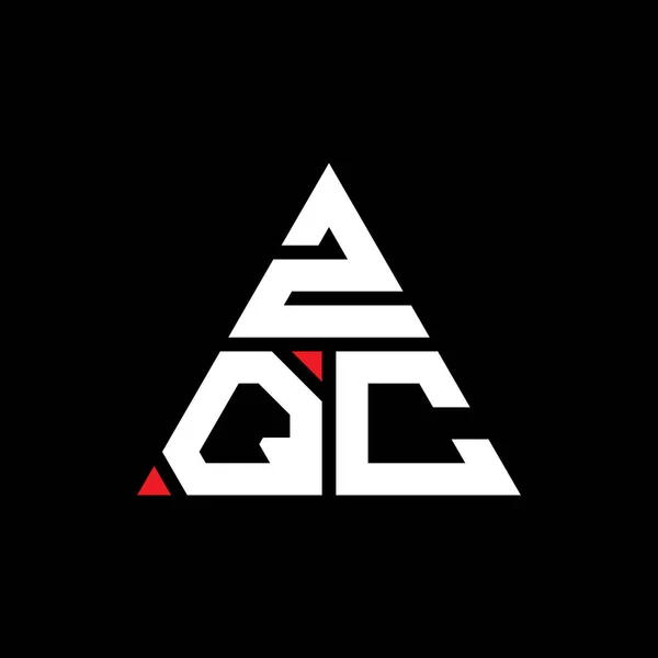Diseño Del Logotipo Letra Del Triángulo Zqc Con Forma Triángulo — Vector de stock