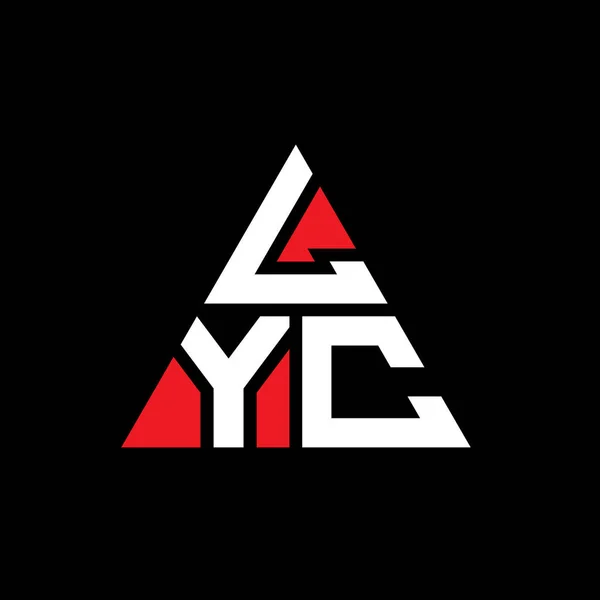 Lyc三角形字母标志设计与三角形形状 Lyc三角形标志设计单字 Lyc三角形矢量标识模板与红色 Lyc三角标识简单 — 图库矢量图片