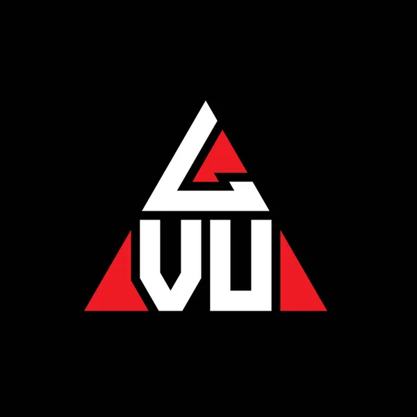 Lvu Triangle Letter Logo Design Triangle Shape Lvu Triangle Logo — Stock Vector
