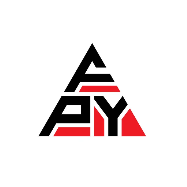 Üçgen Şekilli Fpy Üçgen Harf Logosu Tasarımı Fpy Üçgen Logo — Stok Vektör