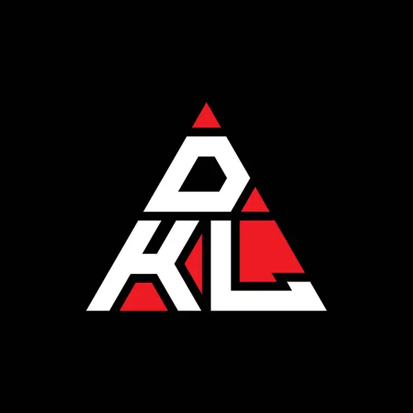 Dkl Driehoekig Logo Met Driehoekige Vorm Dkl Driehoekig Logo Ontwerp — Stockvector