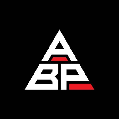 Üçgen şekilli ABP üçgen harf logosu tasarımı. ABP üçgen logo tasarımı monogramı. ABP üçgen logo şablonu kırmızı renkte. ABP üçgen logosu Basit, Zarif ve Lüks Logo.