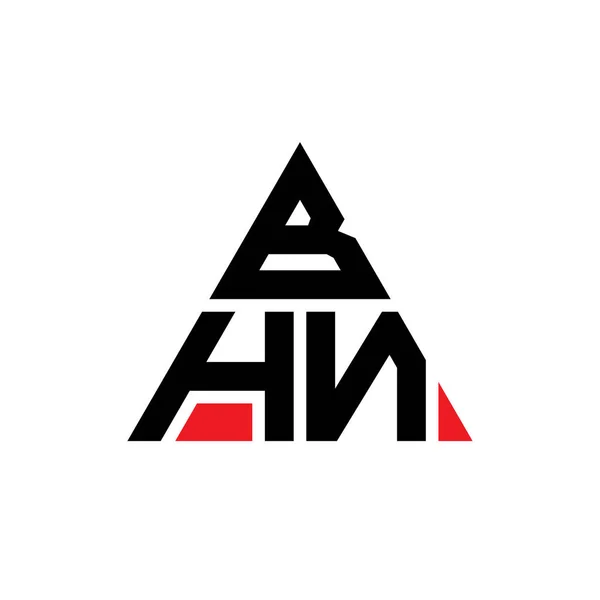 Bhn Triangle Letter Logo Design Triangle Shape Bhn Triangle Logo — Stock Vector