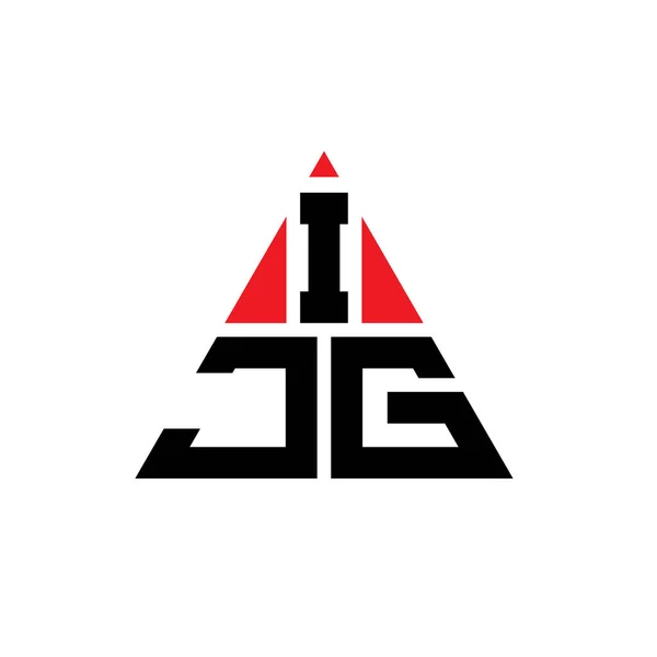 Ijg Driehoekig Logo Met Driehoekige Vorm Ijg Driehoekig Logo Ontwerp — Stockvector