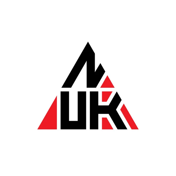 Nuk Triangle Letter Logo Design Triangle Shape Nuk Triangle Logo — Stock Vector