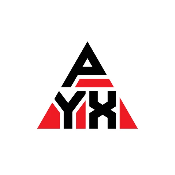 Diseño Del Logotipo Letra Del Triángulo Pyx Con Forma Triángulo — Vector de stock