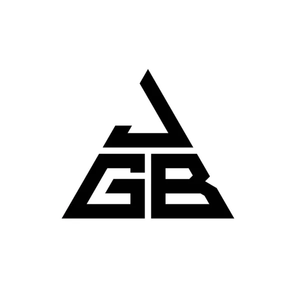 Návrh Trojúhelníkového Písmene Jgb Trojúhelníkovým Tvarem Jgb Trojúhelník Logo Design — Stockový vektor