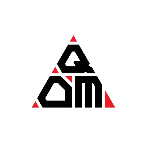 Qom Dreieck Buchstabe Logo Design Mit Dreieck Form Qom Dreieck — Stockvektor
