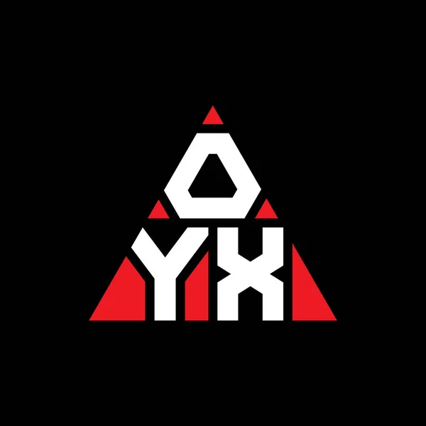 Oyx Triangel Bokstav Logotyp Design Med Triangel Form Oyx Triangel — Stock vektor