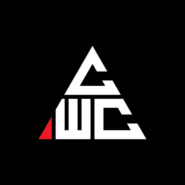 Cwc Треугольник Письмо Логотип Дизайн Треугольной Формы Монограмма Логотипом Треугольника — стоковый вектор