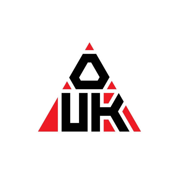 Дизайн Логотипа Треугольника Ouk Треугольной Формой Монограмма Логотипом Треугольника Ouk — стоковый вектор