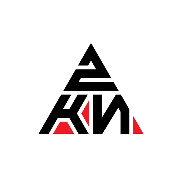 Zkn Triangel Bokstav Logo Design Med Triangel Form Monogram Med — Stock vektor