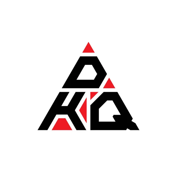 Dkq Driehoekige Letter Logo Design Met Driehoekige Vorm Dkq Driehoekig — Stockvector