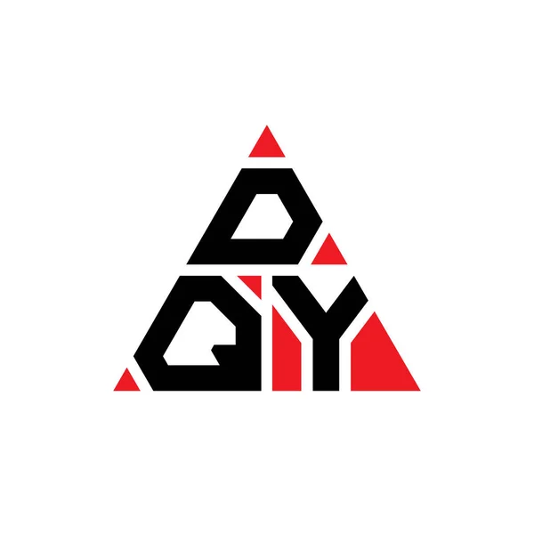 三角形の形をしたDqy三角形の文字ロゴデザイン Dqy三角形のロゴデザインモノグラム 赤い色のDqy三角形ベクトルロゴテンプレート Dqy三角形のロゴシンプル エレガントで豪華なロゴ — ストックベクタ