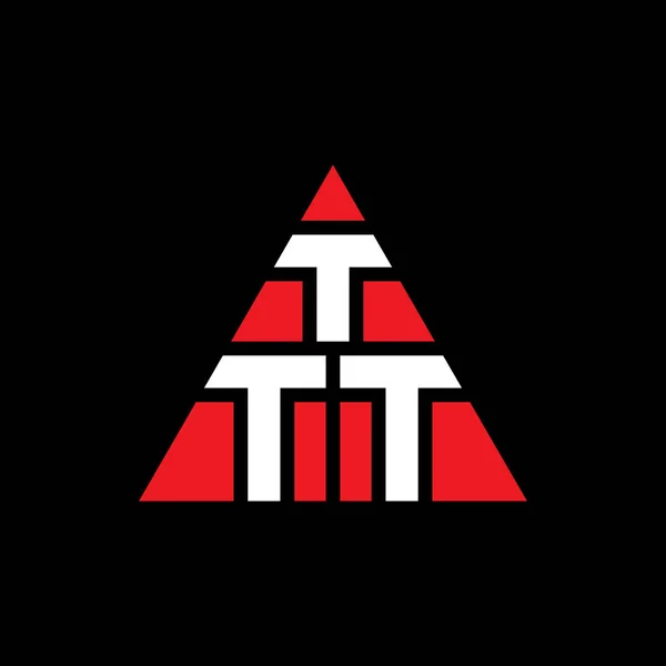 Üçgen Şekilli Ttt Üçgen Harf Logosu Tasarımı Ttt Üçgen Logo — Stok Vektör