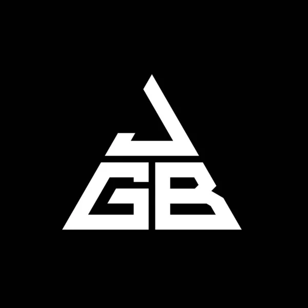 Jgb三角形字母标志设计与三角形形状 Jgb三角形标志设计单字 Jgb三角形矢量标识模板与红色 Jgb三角标识简单 豪华的标志 — 图库矢量图片