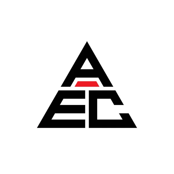 Aec Triangel Bokstav Logotyp Design Med Triangel Form Monogram Aec — Stock vektor