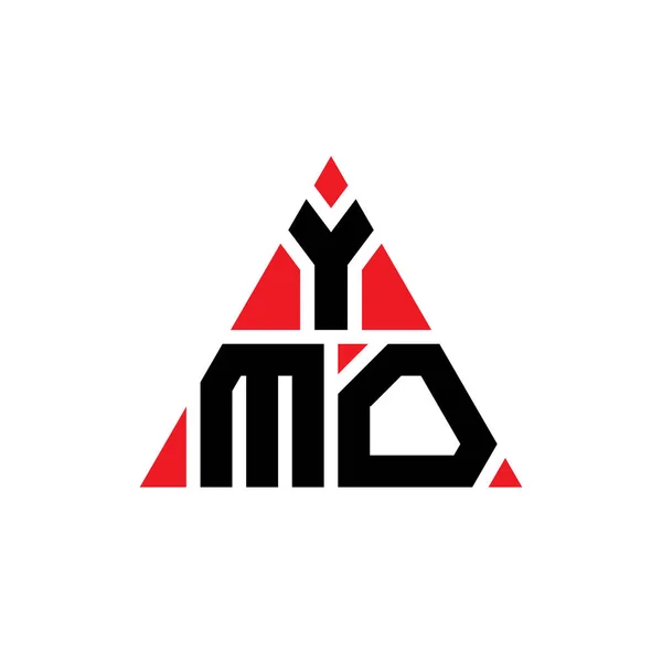 Ymo三角形字母标志设计与三角形形状 Ymo三角形标志的设计 Ymo三角形矢量标识模板与红色 Ymo三角标识简单 豪华的标志 — 图库矢量图片