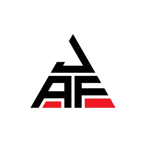 Jaf Triangle Letter Logo Design Triangle Shape Jaf Triangle Logo — Stock Vector