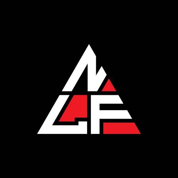 Üçgen Şekilli Nlf Üçgen Harf Logosu Tasarımı Nlf Üçgen Logo — Stok Vektör
