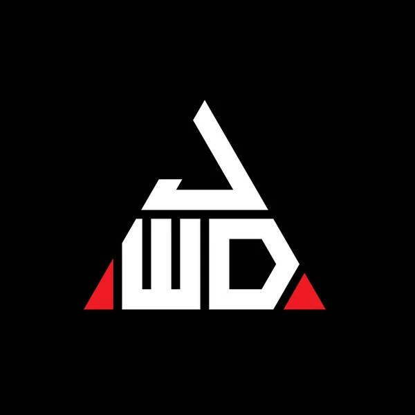 Diseño Logotipo Letra Triángulo Jwd Con Forma Triángulo Monograma Diseño — Archivo Imágenes Vectoriales