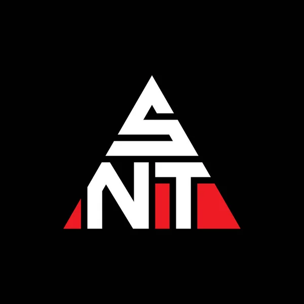 Diseño Del Logotipo Letra Del Triángulo Snt Con Forma Triángulo — Vector de stock
