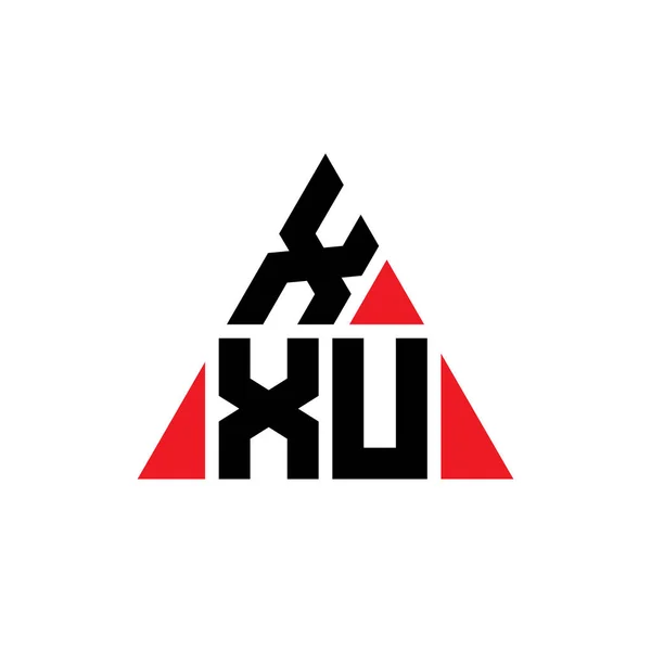 Üçgen Şekilli Xxu Üçgen Harf Logosu Tasarımı Xxu Üçgen Logo — Stok Vektör