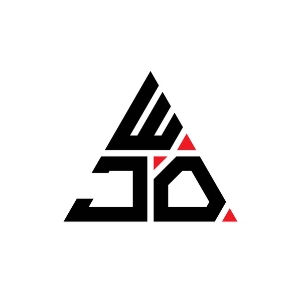 Wjo Triangle Lettre Logo Design Avec Forme Triangle Wjo Logo — Image vectorielle