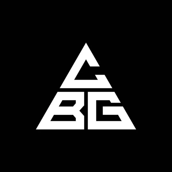Cbg Driehoek Letter Logo Ontwerp Met Driehoek Vorm Cbg Driehoek — Stockvector
