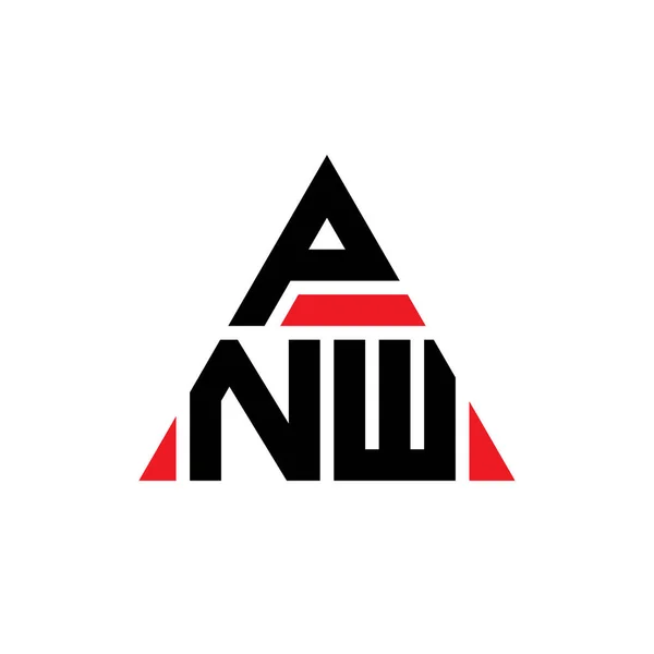 Pnw Driehoekige Letter Logo Ontwerp Met Driehoekige Vorm Pnw Driehoekig — Stockvector