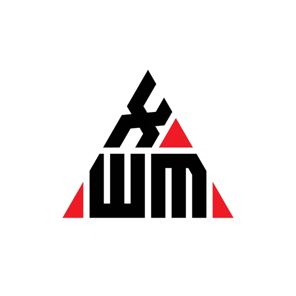 Xwm Triangle Letter Logo Design Triangle Shape Xwm Triangle Logo — Stock Vector