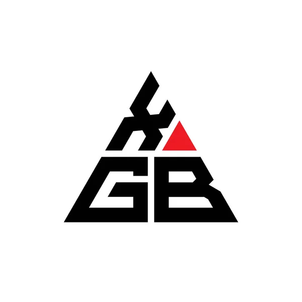 Xgb Driehoekig Logo Met Driehoekige Vorm Xgb Driehoekig Logo Ontwerp — Stockvector