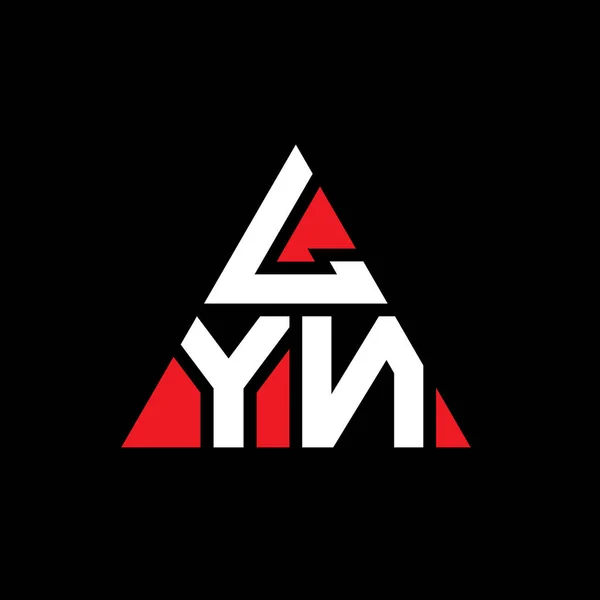 Lyn Трикутний Логотип Букви Дизайн Формою Трикутника Lyn Трикутник Логотип — стоковий вектор