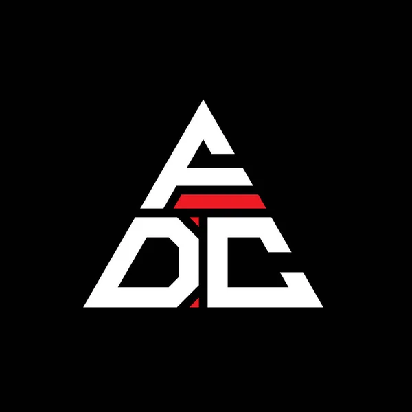 三角形状のFdc三角形文字ロゴデザイン Fdc三角形のロゴデザインモノグラム 赤い色のFdc三角形ベクトルロゴテンプレート Fdc三角形のロゴシンプル エレガントで豪華なロゴ — ストックベクタ