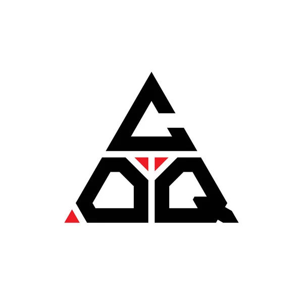 三角形をしたCoq三角形の文字ロゴデザイン Coq三角形ロゴデザインモノグラム 赤い色のCoq三角形ベクトルロゴテンプレート Coq三角形のロゴシンプル エレガントで豪華なロゴ — ストックベクタ