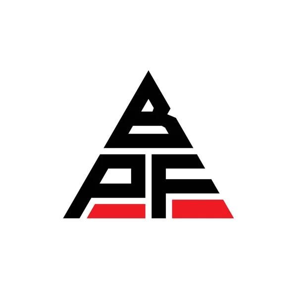 Bpf Triangle Letter Logo Design Triangle Shape Bpf Triangle Logo — Stock Vector