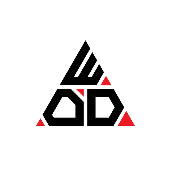 Diseño Del Logotipo Letra Triángulo Wod Con Forma Triángulo Monograma — Vector de stock