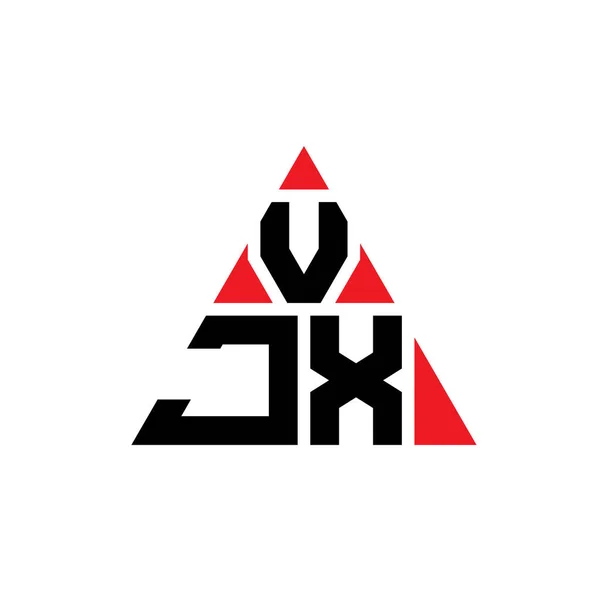 Diseño Del Logotipo Letra Del Triángulo Vjx Con Forma Triángulo — Vector de stock