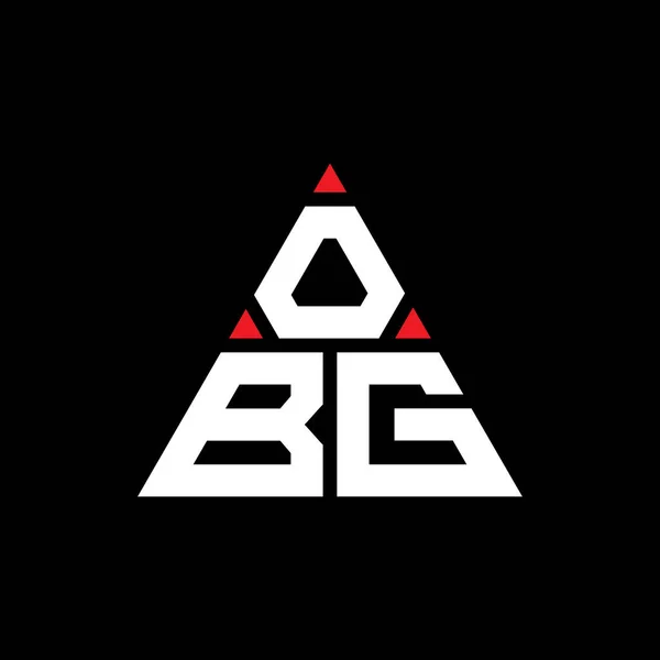 Obg Dreieck Buchstabe Logo Design Mit Dreieck Form Obg Dreieck — Stockvektor