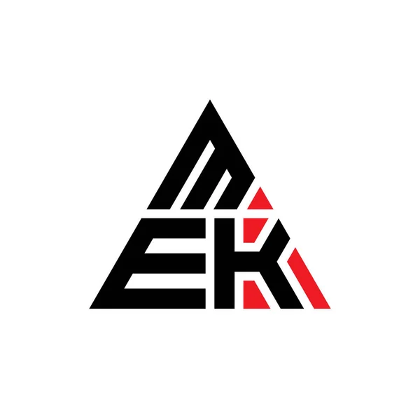 Mek Triangle Letter Logo Design Triangle Shape Mek Triangle Logo — Stock Vector