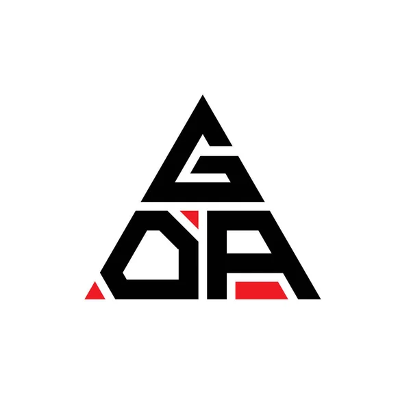 Goa Triangle Letter Logo Design Triangle Shape Goa Triangle Logo — Stock Vector