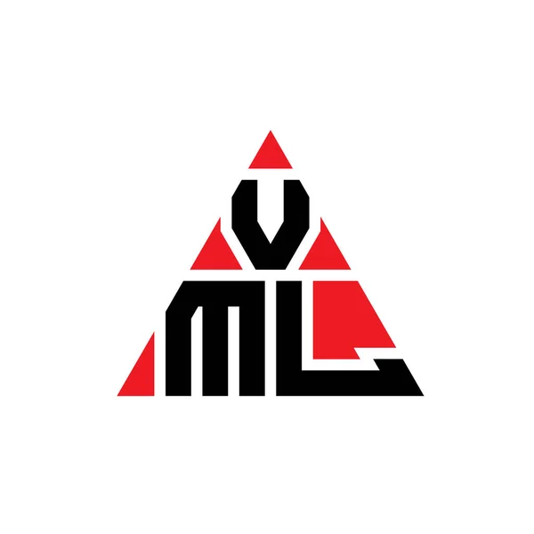 Vml Dreieck Buchstabe Logo Design Mit Dreieck Form Vml Dreieck — Stockvektor