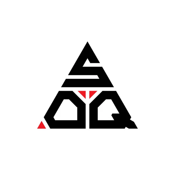 Soq Triangel Bokstav Logotyp Design Med Triangel Form Soq Triangel — Stock vektor