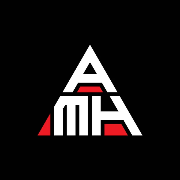 Logo Trójkąta Amh Kształcie Trójkąta Logo Trójkąta Amh Projekt Monogram — Wektor stockowy