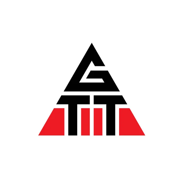 Üçgen Şekilli Gtt Üçgen Harf Logosu Tasarımı Gtt Üçgen Logo — Stok Vektör