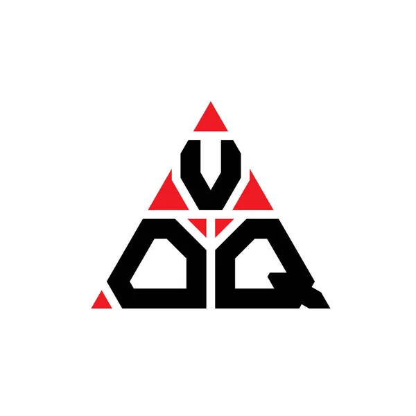 三角形状のVoq三角形文字ロゴデザイン Voq三角形ロゴデザインモノグラム 赤い色のVoq三角形ベクトルロゴテンプレート Voq三角形のロゴシンプル エレガントで豪華なロゴ — ストックベクタ