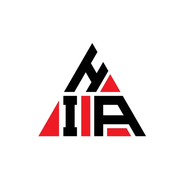 Hia三角形の文字のロゴデザイン Hia三角形のロゴデザインモノグラム 赤い色のHia三角形ベクトルロゴテンプレート Hia三角形のロゴシンプル エレガントで豪華なロゴ — ストックベクタ
